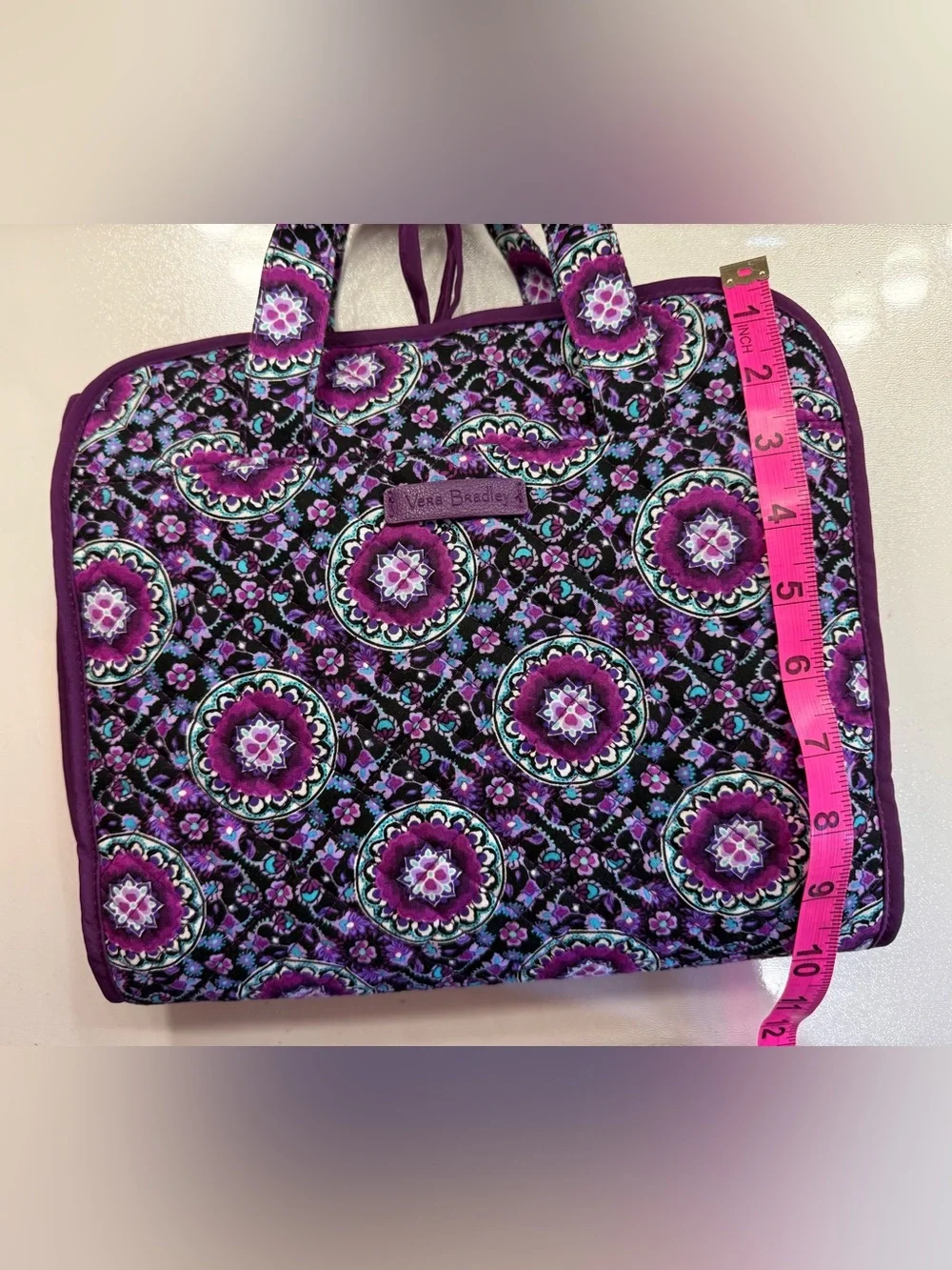 Vera Bradley Lilac Medallion Hanging Travel Organizer